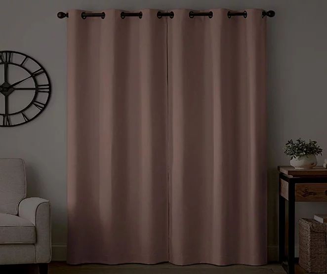 Gabriella Blush Blackout Grommet Curtain Panel, (63") 6 Gabriella Blush Blackout Grommet Curtain Panel, (63") - Image 6