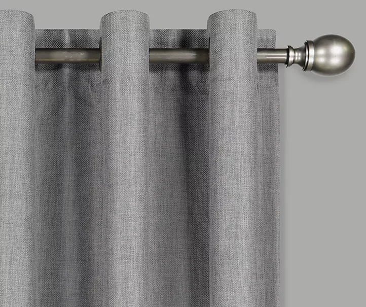 Kira Gray Blackout Grommet Curtain Panel, (84") 2 Kira Gray Blackout Grommet Curtain Panel, (84") - Image 2