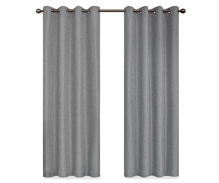 Kira Gray Blackout Grommet Curtain Panel, (84") 4 Kira Gray Blackout Grommet Curtain Panel, (84") - Image 4