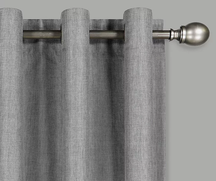 Kira Gray Blackout Grommet Curtain Panel, (108") 2 Kira Gray Blackout Grommet Curtain Panel, (108") - Image 2
