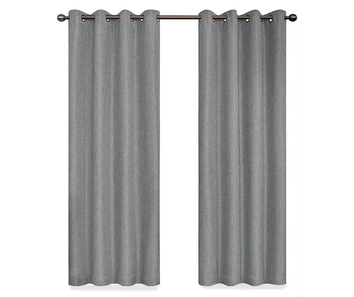 Kira Gray Blackout Grommet Curtain Panel, (108") 4 Kira Gray Blackout Grommet Curtain Panel, (108") - Image 4