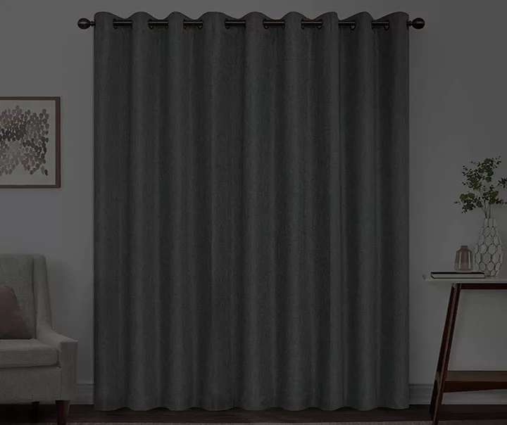 Kira Gray Blackout Grommet Curtain Panel, (108") 6 Kira Gray Blackout Grommet Curtain Panel, (108") - Image 6