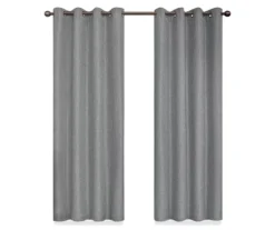 Kira Gray Blackout Grommet Curtain Panel, (63") -Cuisinart Store 810475128 4