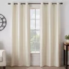 Gabriella Ivory Blackout Grommet Curtain Panel, (84")
