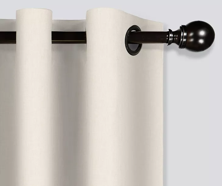 Gabriella Ivory Blackout Grommet Curtain Panel, (84") 2 Gabriella Ivory Blackout Grommet Curtain Panel, (84") - Image 2