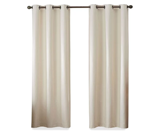 Gabriella Ivory Blackout Grommet Curtain Panel, (84") 4 Gabriella Ivory Blackout Grommet Curtain Panel, (84") - Image 4