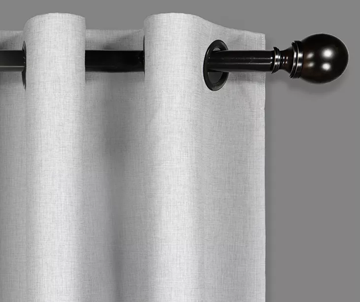 Gabriella Light Gray Blackout Grommet Curtain Panel, (63") 2 Gabriella Light Gray Blackout Grommet Curtain Panel, (63") - Image 2