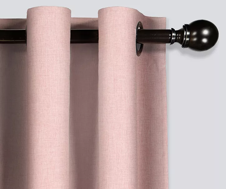 Gabriella Blush Blackout Grommet Curtain Panel, (84") 2 Gabriella Blush Blackout Grommet Curtain Panel, (84") - Image 2