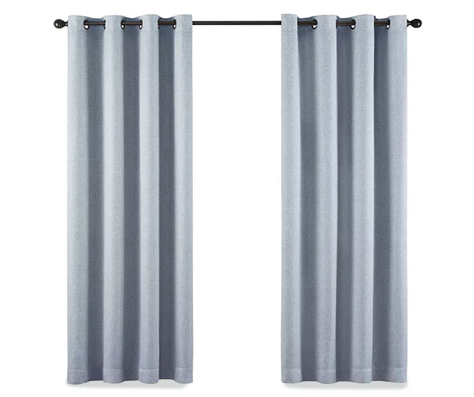 Cara Denim Blackout Grommet Curtain Panel, (84") 4 Cara Denim Blackout Grommet Curtain Panel, (84") - Image 4