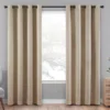 Cara Mocha Blackout Grommet Curtain Panel, (108")