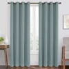 Round & Round Blue River Blackout Grommet Curtain Panel, (108")