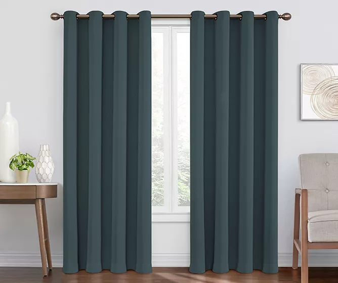 Round & Round Forest Blackout Grommet Curtain Panel, (63") 1 Round & Round Forest Blackout Grommet Curtain Panel, (63")