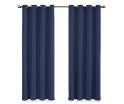 Round & Round Navy Blackout Grommet Curtain Panel, (95") 12 Round & Round Navy Blackout Grommet Curtain Panel, (95") -Cuisinart Store 810475240 4