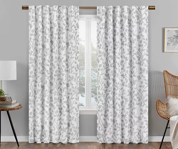 Eclipse Nora Botanical Blackout Rod Pocket Curtain Panel 19 Eclipse Nora Botanical Blackout Rod Pocket Curtain Panel - Image 19