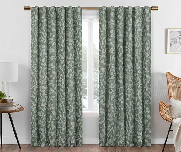 Eclipse Nora Botanical Blackout Rod Pocket Curtain Panel 18 Eclipse Nora Botanical Blackout Rod Pocket Curtain Panel - Image 18