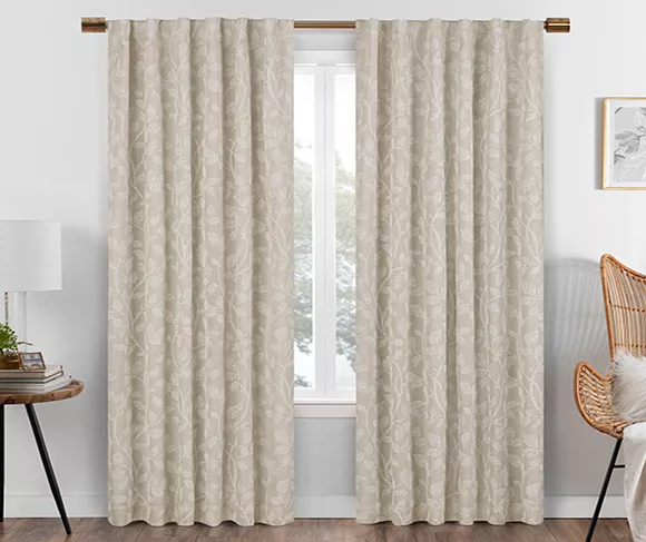 Eclipse Nora Botanical Blackout Rod Pocket Curtain Panel 14 Eclipse Nora Botanical Blackout Rod Pocket Curtain Panel - Image 14