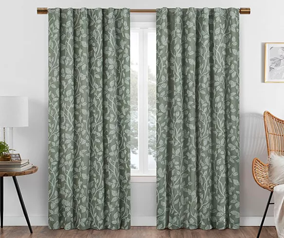 Eclipse Nora Botanical Blackout Rod Pocket Curtain Panel 12 Eclipse Nora Botanical Blackout Rod Pocket Curtain Panel - Image 12