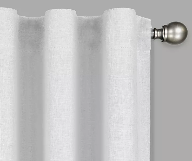 Nora White Blackout Rod Pocket Curtain Panel, (95") 2 Nora White Blackout Rod Pocket Curtain Panel, (95") - Image 2