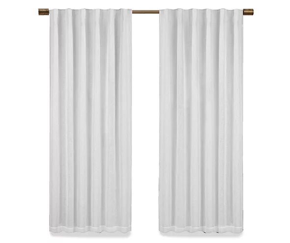 Nora White Blackout Rod Pocket Curtain Panel, (95") 4 Nora White Blackout Rod Pocket Curtain Panel, (95") - Image 4