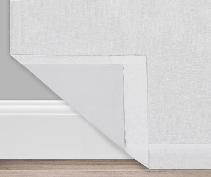 Nora White Blackout Rod Pocket Curtain Panel, (63") 3 Nora White Blackout Rod Pocket Curtain Panel, (63") - Image 3