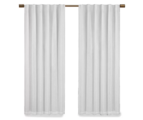 Nora White Blackout Rod Pocket Curtain Panel, (63") 4 Nora White Blackout Rod Pocket Curtain Panel, (63") - Image 4