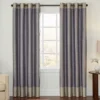 Monty Ivory & Charcoal Blackout Grommet Curtain Panel, (63")