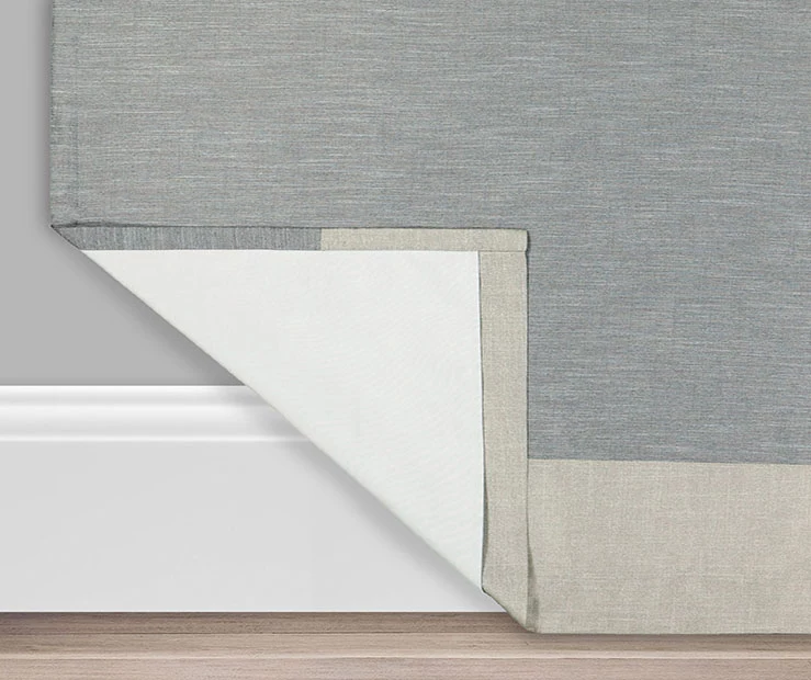 Monty Ivory & Charcoal Blackout Grommet Curtain Panel, (63") 3 Monty Ivory & Charcoal Blackout Grommet Curtain Panel, (63") - Image 3