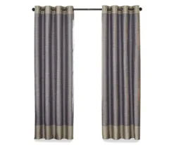 Monty Ivory & Charcoal Blackout Grommet Curtain Panel, (63") 12 Monty Ivory & Charcoal Blackout Grommet Curtain Panel, (63") -Cuisinart Store 810475275 4