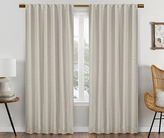 Eclipse Nora Crochet Blackout Rod Pocket Curtain Panel 8 Eclipse Nora Crochet Blackout Rod Pocket Curtain Panel - Image 8