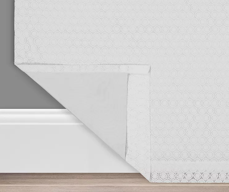 Nora Crochet White Blackout Rod Pocket Curtain Panel, (84") 3 Nora Crochet White Blackout Rod Pocket Curtain Panel, (84") - Image 3