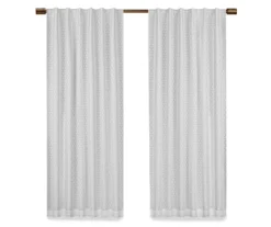 Nora Crochet White Blackout Rod Pocket Curtain Panel, (84") 12 Nora Crochet White Blackout Rod Pocket Curtain Panel, (84") -Cuisinart Store 810475290 4