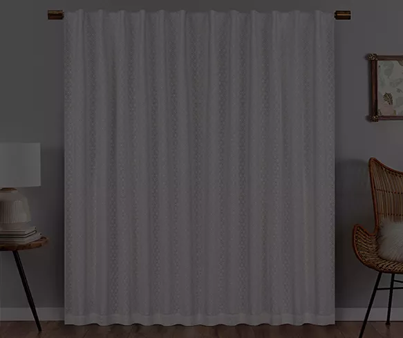 Nora Crochet White Blackout Rod Pocket Curtain Panel, (84") 6 Nora Crochet White Blackout Rod Pocket Curtain Panel, (84") - Image 6