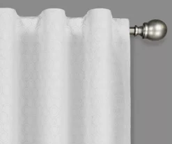 Nora Crochet White Blackout Rod Pocket Curtain Panel, (108") -Cuisinart Store 810475346 2