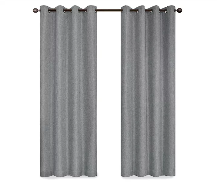 Kira Gray Blackout Grommet Curtain Panel, (95") 4 Kira Gray Blackout Grommet Curtain Panel, (95") - Image 4