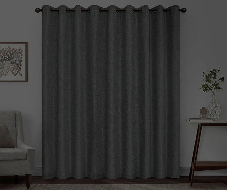 Kira Gray Blackout Grommet Curtain Panel, (95") 6 Kira Gray Blackout Grommet Curtain Panel, (95") - Image 6
