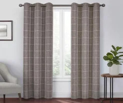 Peconic Chocolate Blackout Grommet Curtain Panel, (63")