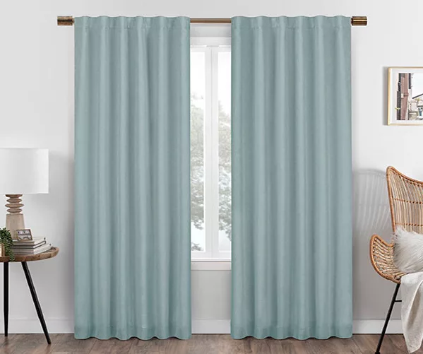 Eclipse Nora Blackout Rod Pocket Curtain Panel 4 Eclipse Nora Blackout Rod Pocket Curtain Panel - Image 4