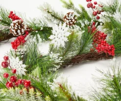 6' Snowflake, Berry & Pinecone Garland 5 6' Snowflake, Berry & Pinecone Garland -Cuisinart Store 810485077 2
