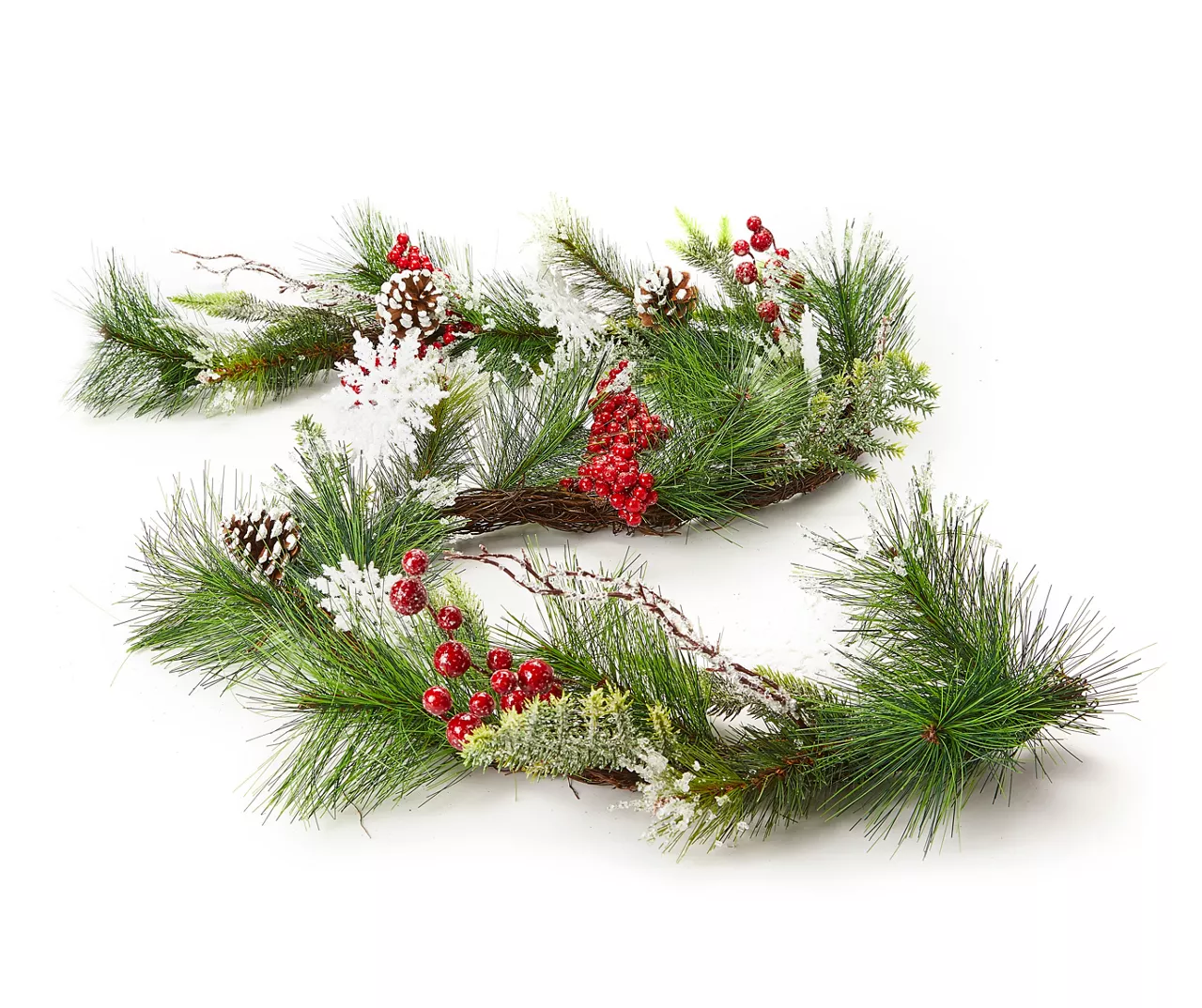 6' Snowflake, Berry & Pinecone Garland 1 6' Snowflake, Berry & Pinecone Garland