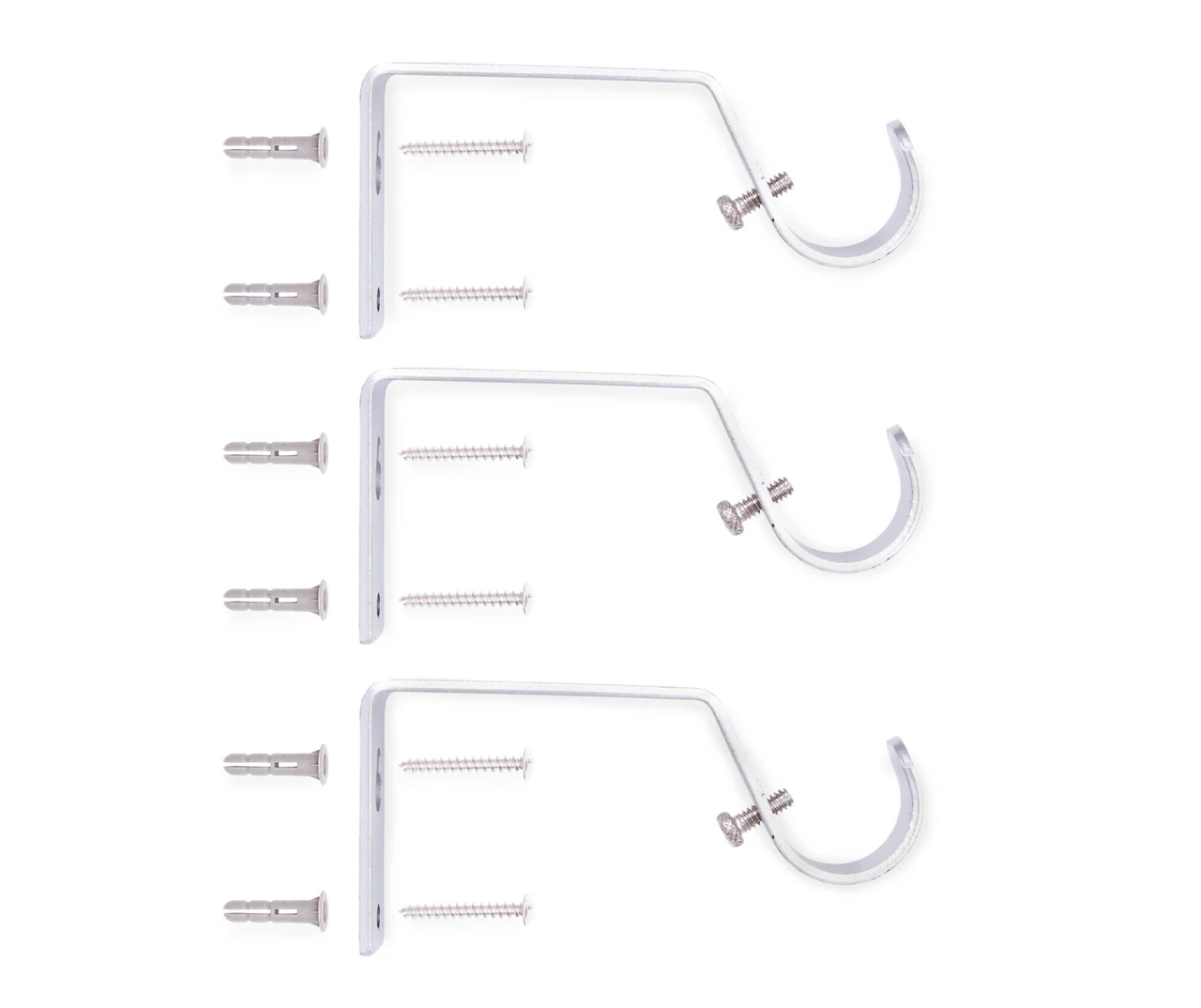 Arthur Luster Brushed Nickel 1" Curtain Rod, (42"-120") 2 Arthur Luster Brushed Nickel 1" Curtain Rod, (42"-120") - Image 2