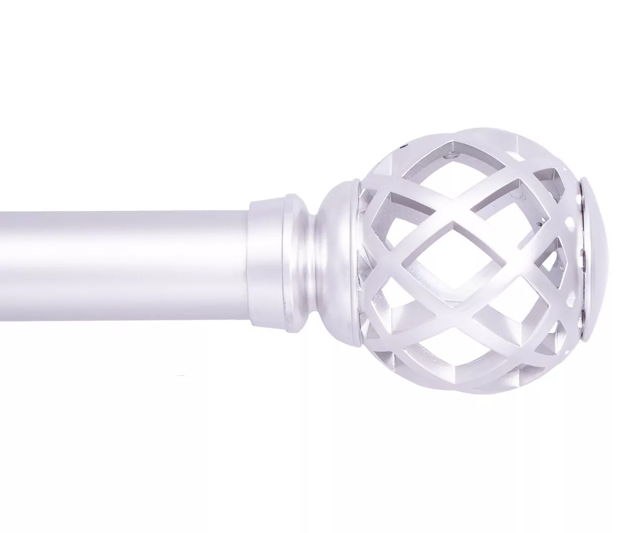 Arthur Luster Brushed Nickel 1" Curtain Rod, (42"-120") 1 Arthur Luster Brushed Nickel 1" Curtain Rod, (42"-120")