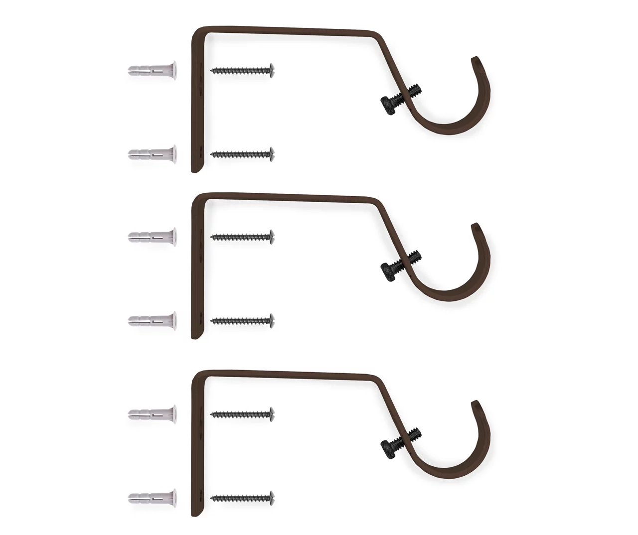 Hailey Oil Rubbed Bronze 1" Curtain Rod, (42"-120") 2 Hailey Oil Rubbed Bronze 1" Curtain Rod, (42"-120") - Image 2