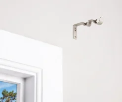 Brushed Nickel Adjustable Double Curtain Rod Brackets, 2-Pack -Cuisinart Store 810489230 2