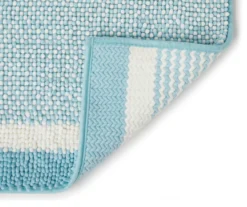 Aqua & White Stripe Chenille 2-Piece Bath Rug Set -Cuisinart Store 810489289 2