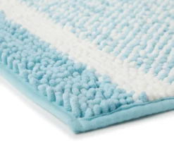 Aqua & White Stripe Chenille 2-Piece Bath Rug Set -Cuisinart Store 810489289 3