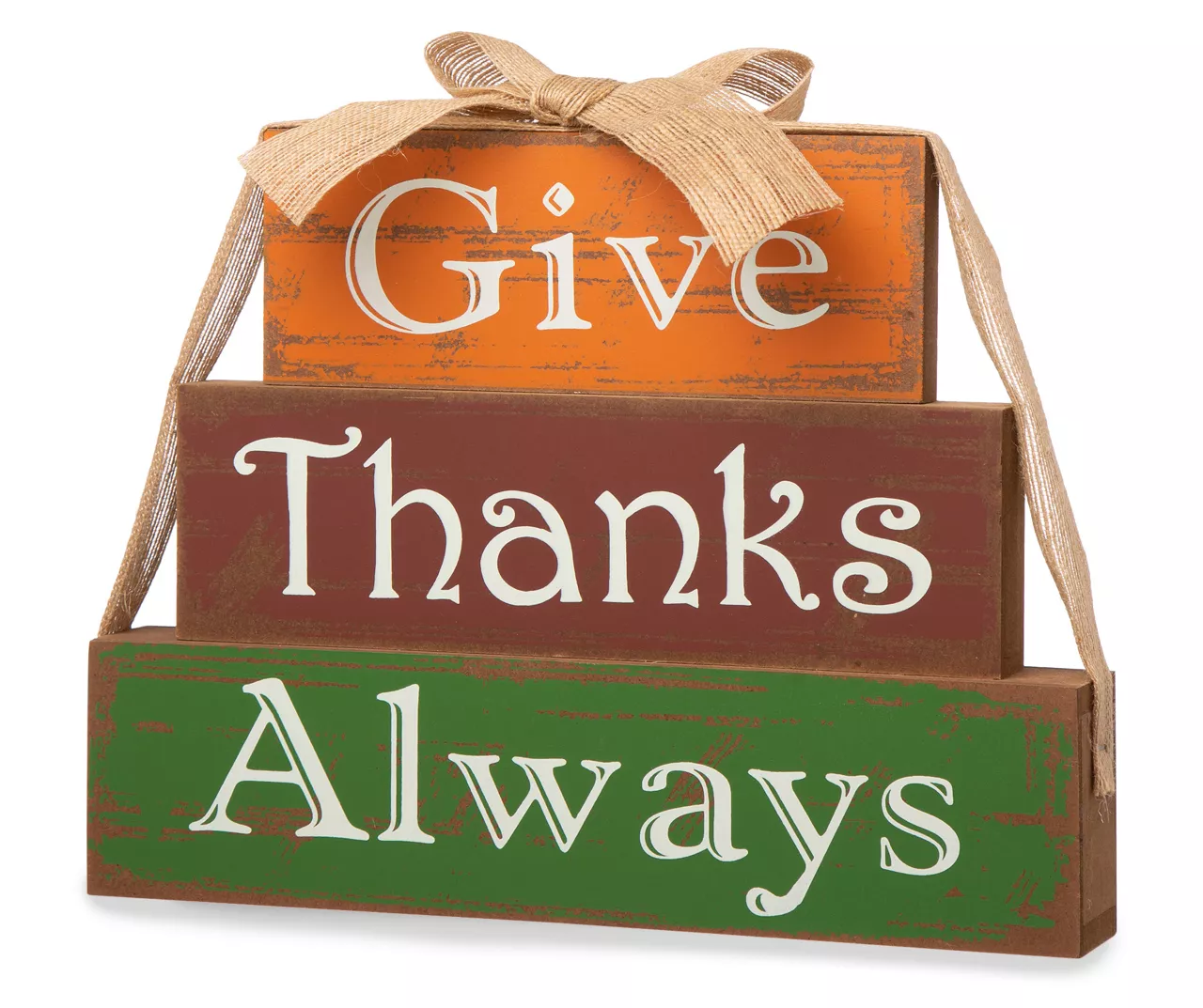 "Give Thanks Always" Block Tabletop Decor 1 "Give Thanks Always" Block Tabletop Decor