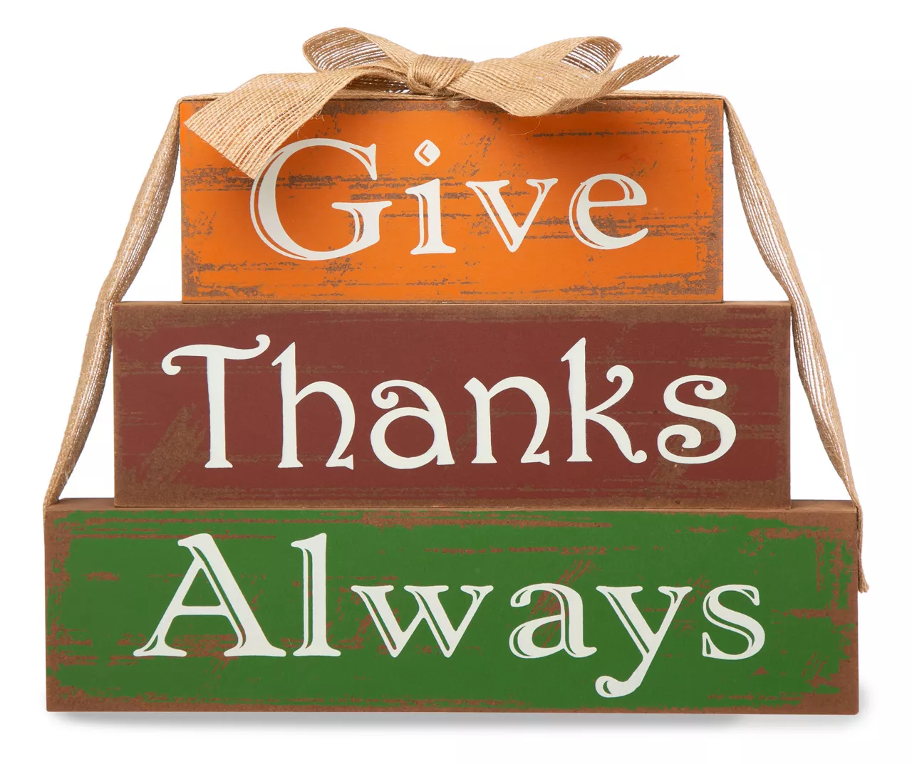 "Give Thanks Always" Block Tabletop Decor 3 "Give Thanks Always" Block Tabletop Decor - Image 3