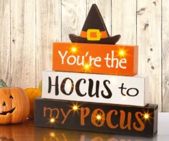 "Hocus To My Pocus" LED Block Tabletop Decor -Cuisinart Store 810491575 3