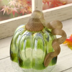 5" Green Crackle Glass Pumpkin -Cuisinart Store 810491594 A0 4