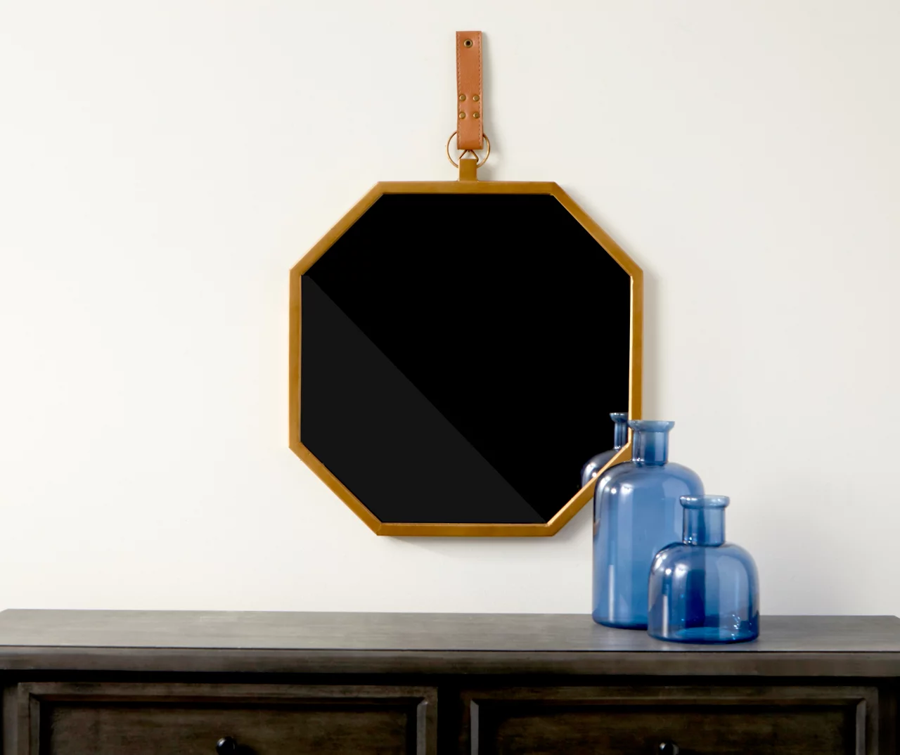 Gold Framed Octagonal Hanging Mirror 4 Gold Framed Octagonal Hanging Mirror - Image 4